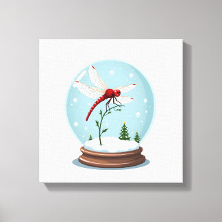 Snow Globe Dragonfly Canvas Print