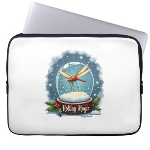 Snow Globe Dragonfly Laptop Sleeve