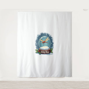 Snow Globe Dragonfly Tapestry