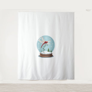 Snow Globe Dragonfly Tapestry