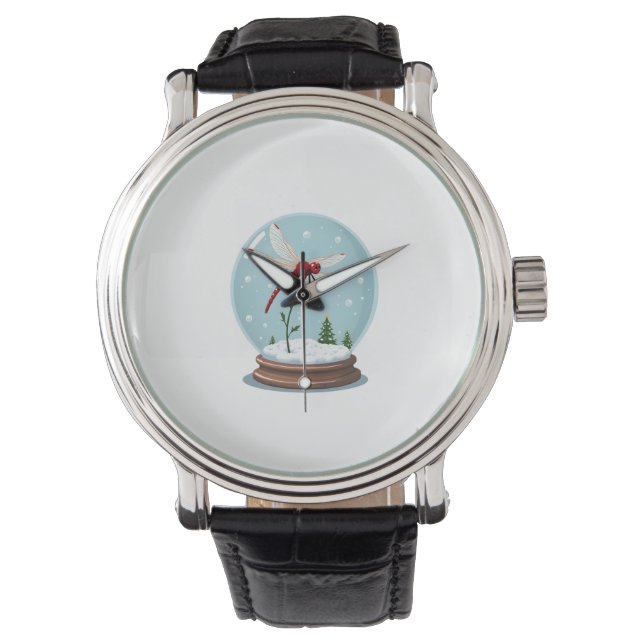 Snow Globe Dragonfly Watch (Front)
