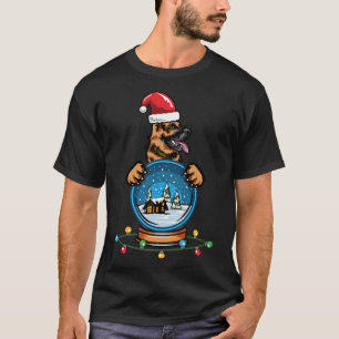 Snow Globe German Shepherd T-Shirt