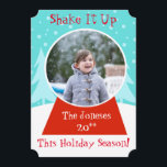 Snow Globe Holiday Photo Card<br><div class="desc">Shake it up this holiday season with this customisable Snow Globe Holiday Photo Card! The design features a snow globe sitting in a scene so perfect it is usually only seen in a snow globe. The globe has a red base and a ball ready for your favourite photo. Simply replace...</div>