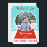 Snow Globe Holiday Photo Card<br><div class="desc">Shake it up this holiday season with this customisable Snow Globe Holiday Photo Card! The design features a snow globe sitting in a scene so perfect it is usually only seen in a snow globe. The globe has a red base and a ball ready for your favourite photo. Simply replace...</div>