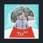 Snow Globe Holiday Photo Magnet<br><div class="desc">Shake it up this holiday season with this customisable Snow Globe Holiday Photo Magnet! The design features a snow globe sitting in a scene so perfect it is usually only seen in a snow globe. The globe has a red base and a ball ready for your favourite photo. Simply replace...</div>