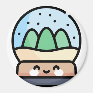 snow globe magnet