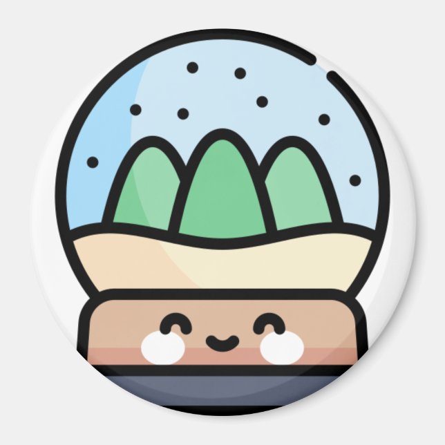 snow globe magnet (Front)