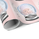Snow Globe Pink Girl Baby's 1st Christmas Photo Wrapping Paper<br><div class="desc">Snow Globe Pink Girl Baby's 1st Christmas Photo wrapping paper. Wrap the perfect baby's first christmas gifts with this custom photo wrapping paper. Cute baby girl birth announcement ideas.</div>