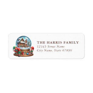 Snow Globe Return Address Labels