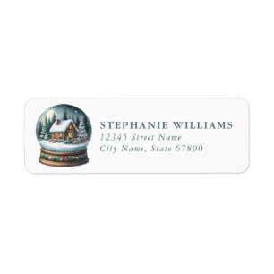 Snow Globe Return Address Labels