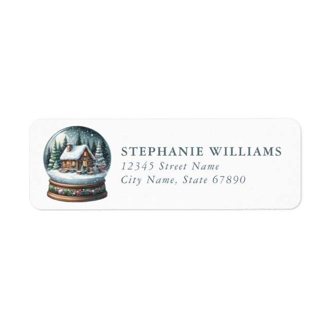 Snow Globe Return Address Labels (Front)