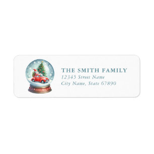 Snow Globe Return Address Labels