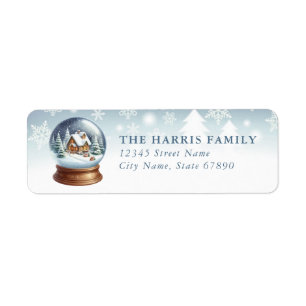 Snow Globe Return Address Labels