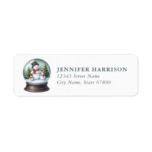 Snow Globe Return Address Labels