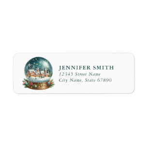 Snow Globe Return Address Labels
