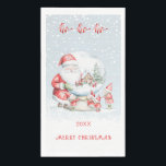 Snow Globe Santa Elf Christmas Napkin<br><div class="desc">Colourful Christmas Paper Guest Towel - Santa with little helpers smiling with Joy at the snowy scene and wishing all the children Merry Christmas.</div>