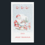 Snow Globe Santa Elf Christmas Napkin<br><div class="desc">Colourful Christmas Paper Guest Towel - Santa with little helpers smiling with Joy at the snowy scene and wishing all the children Merry Christmas.</div>