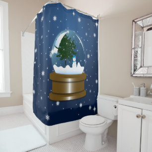 Snow Globe Shower Curtain