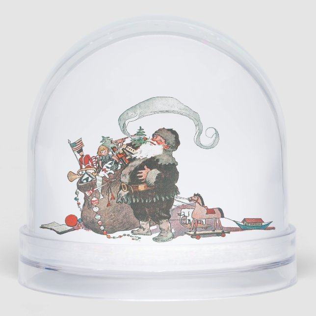Snow Globe Vintage Santa Merry Christmas (Front)