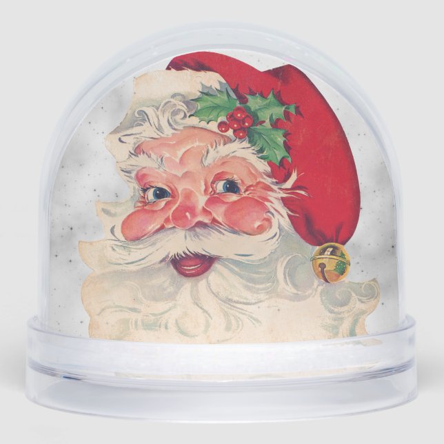 Snow Globe Vintage Santa Merry Christmas (Front)