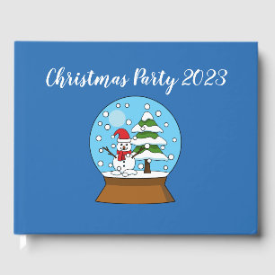 Snow Globe w/ Snowman and Pine Tree   Personalise Guest Book
