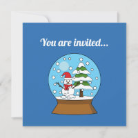 Snow Globe w/ Snowman and Pine Tree | Personalise