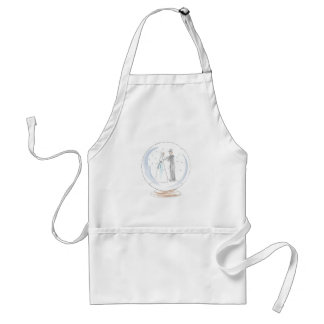 Snow Globe Wedding Couple Standard Apron