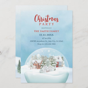 Snow globe Winter wonderland christmas  Invitation