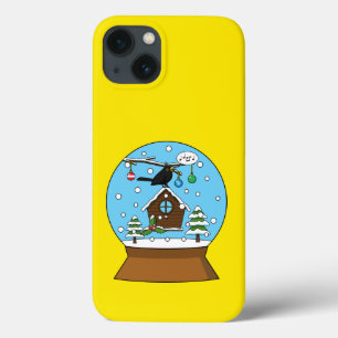 Snow Globe with Blackbird Singing iPhone 13 Case