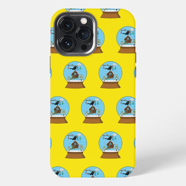Snow Globe with Blackbird Singing iPhone Case (Back)