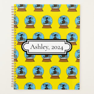 Snow Globe with Blackbird Singing   Personalize Planner