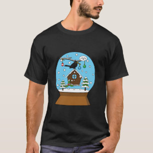 Snow Globe with Blackbird Singing T-Shirt