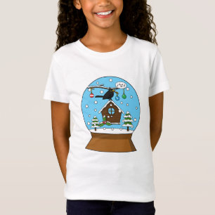 Snow Globe with Blackbird Singing T-Shirt