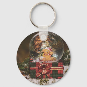 Snow globe with cute Bear Key Ring