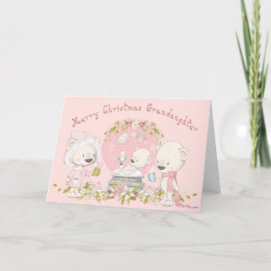 Snow Globe with Cute Characters Dressed for Winter Holiday Card