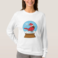 Snow Globe with Cute Red Cardinal