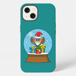 Snow Globe with Santa Claus Owl iPhone 13 Case