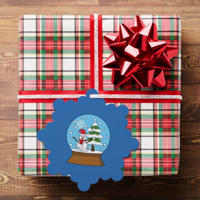 Snow Globe with Snowman and Pine Tree Decoration Card (Insitu (Gift))