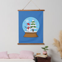 Snow Globe with Snowman and Pine Tree