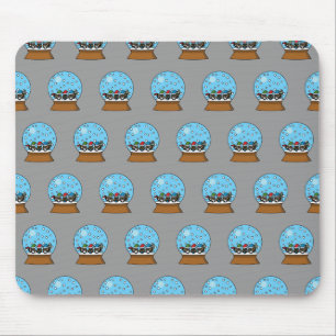 Snow Globe with Three Gnome Owls Mouse Mat