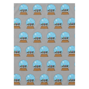 Snow Globe with Three Gnome Owls Tablecloth