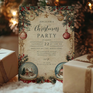 Snow Globe Wonderland Christmas Invitation