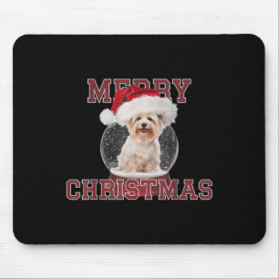 Snow Globe Xmas Maltese Dog Christmas Mouse Mat