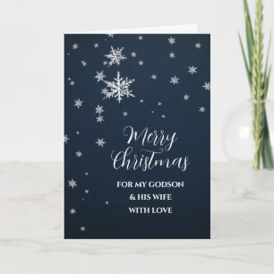 Snow Godson and His Wife Merry Christmas Card