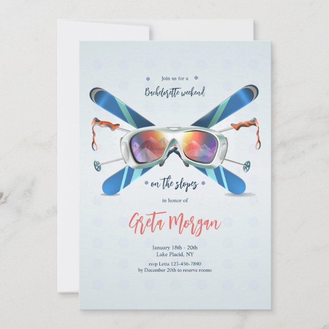 Snow Goggles Invitation (Front)