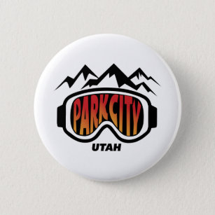 Snow Goggles Park City Utah Travel Ski souvenir 6 Cm Round Badge