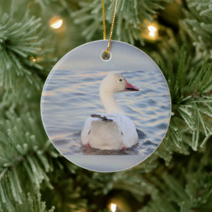 Snow Goose Ceramic Tree Decoration
