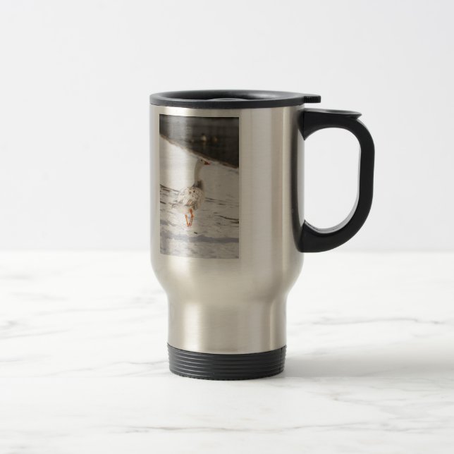 Snow Goose Strut Travel Mug (Right)