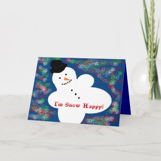 Snow Happy Holiday Card (Front)