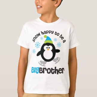 Snow Happy to be a Big Brother T-Shirt
